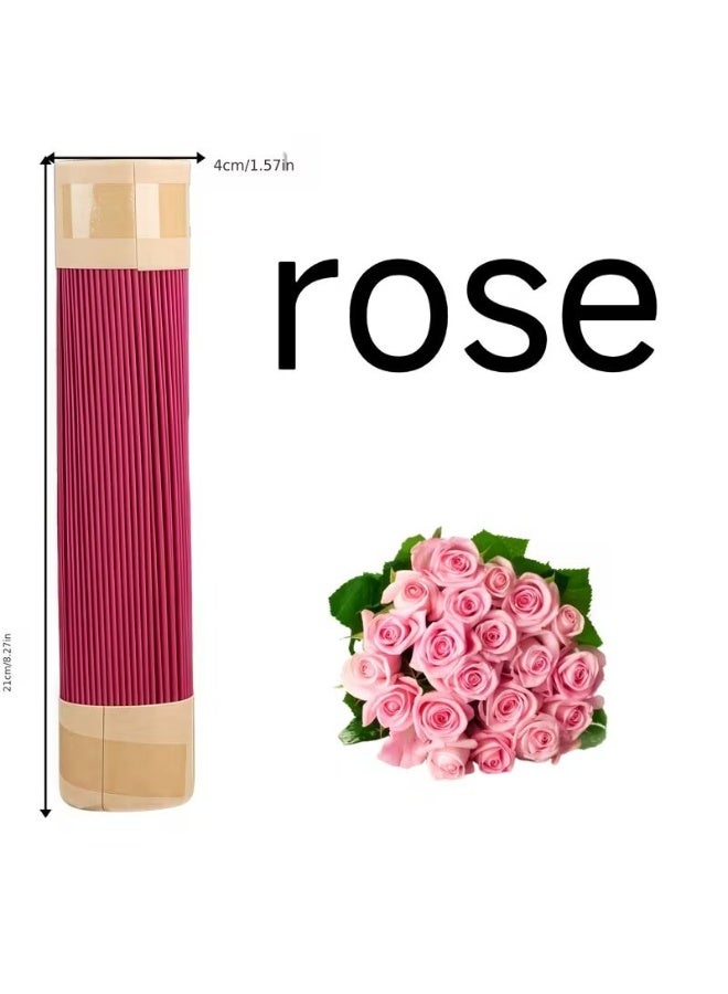 أعواد بخور | خشب الصندل، العود، البخور، الياسمين، الخزامى، المريمية، الورد | معطر منزلي. مناسب لليوغا، التأمل، الاسترخاء، والاحتفالات. 450-500 عود (أعواد - ورد) - Image 4